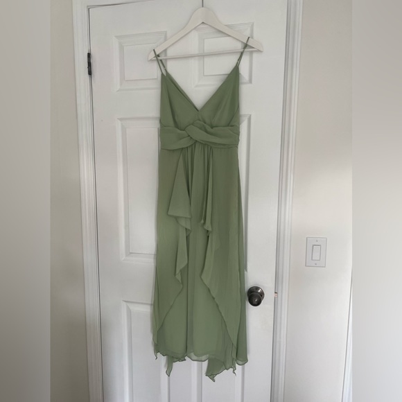 ASOS DESIGN cami midi dress with soft layered skirt and ruched bodice - Picture 5 of 7